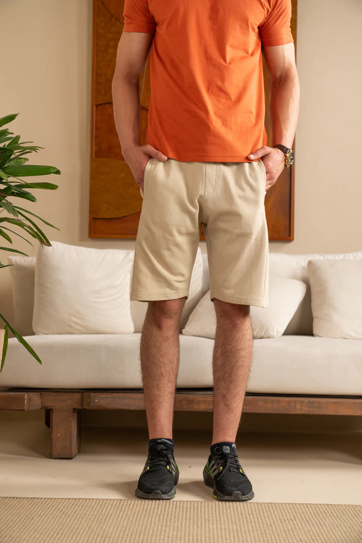 Beige Terry Shorts
